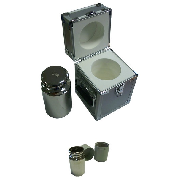 POLISHED STAINLESS STEEL M1 CALIBRATION TEST WEIGHTS with CONTAINERS P1